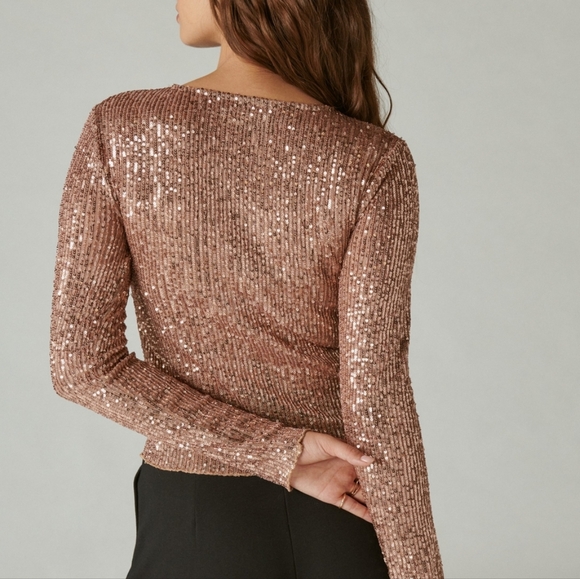 Lucky Brand sequin knit top - Picture 2 of 4